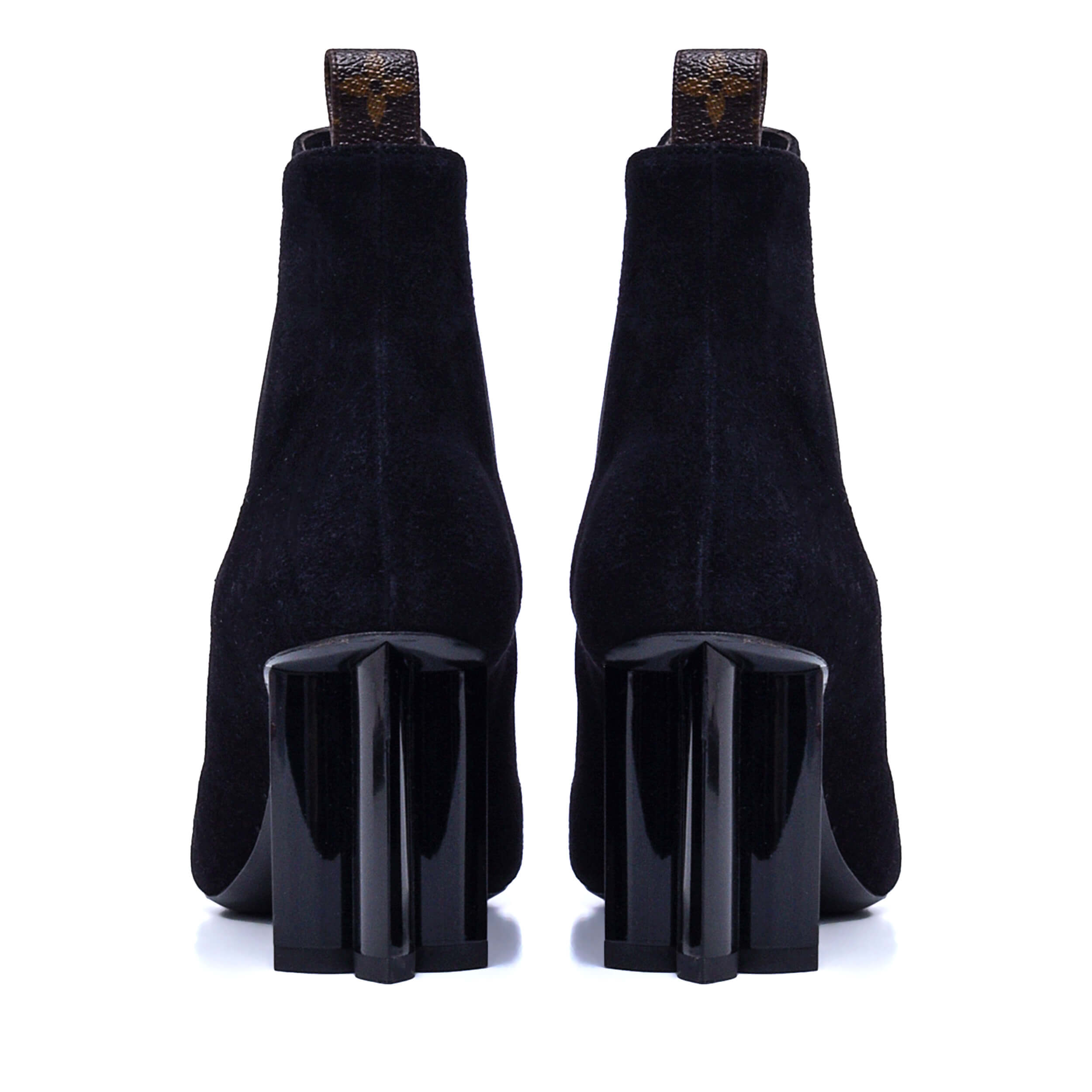 Louis Vuitton - Black Suede Uniform Ankle Boots / 38